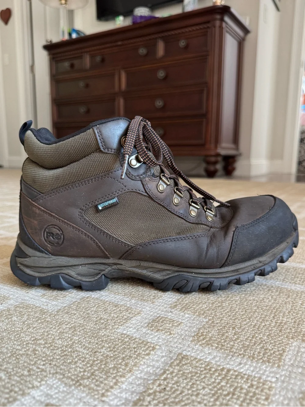 Timberland PRO Keele Ridge Steel Toe Waterproof Work Boots Brown 10.5W